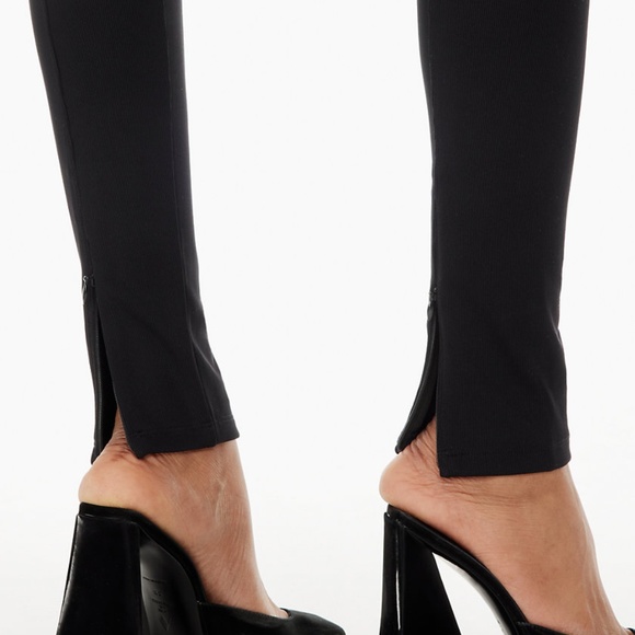NWT TEN BY BABATON Black High Waist Ankle Zipper Leggings ANGLES XXS - Picture 4 of 4